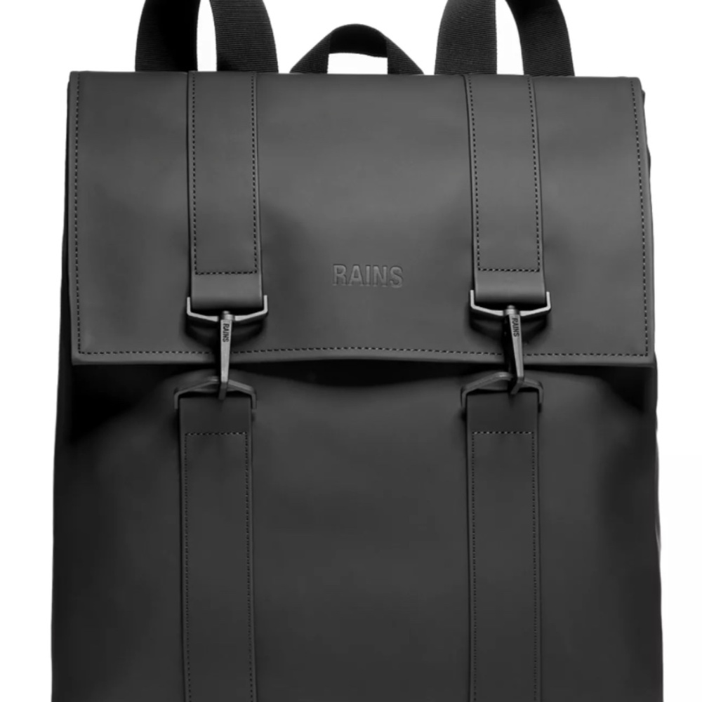Rains Faux Leather Backpack